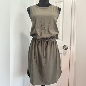 Athleta Olive Sleeveless Mini Dress